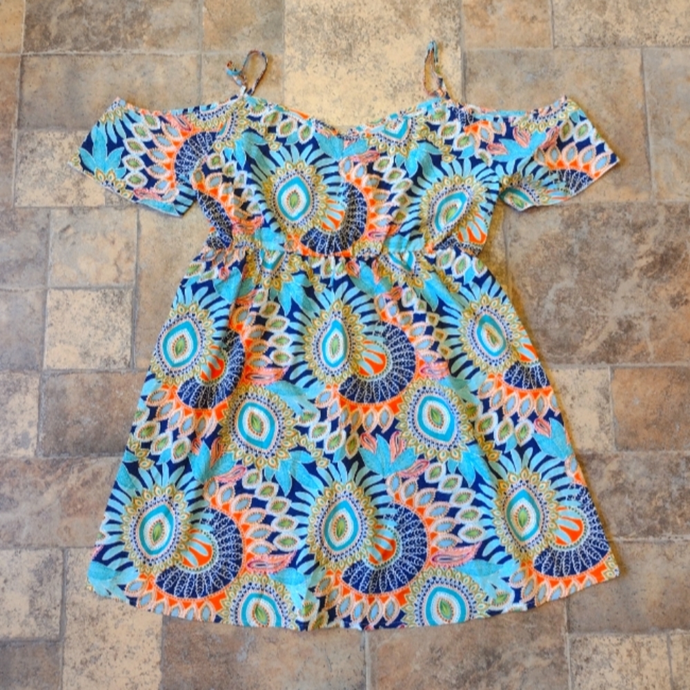Cold shoulder boho dress size 2XL